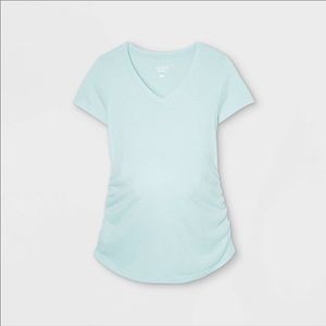 Isabel maternity blue vneck tshirt